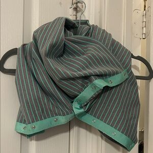lululemon athletica Striped Gray and Teal infinity scarf